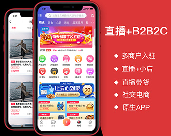 秉信私域直播带货商城系统APP小程序H5平台定制开发支持二级公会代理模式源码