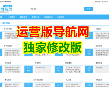 【可运营】自助导航系统 修改已知Bug 带纯静态显示