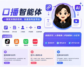 IP智能体Niucloud框架SaaS版AI数字人视频口播智能体一键生成多平台发布自动化工具